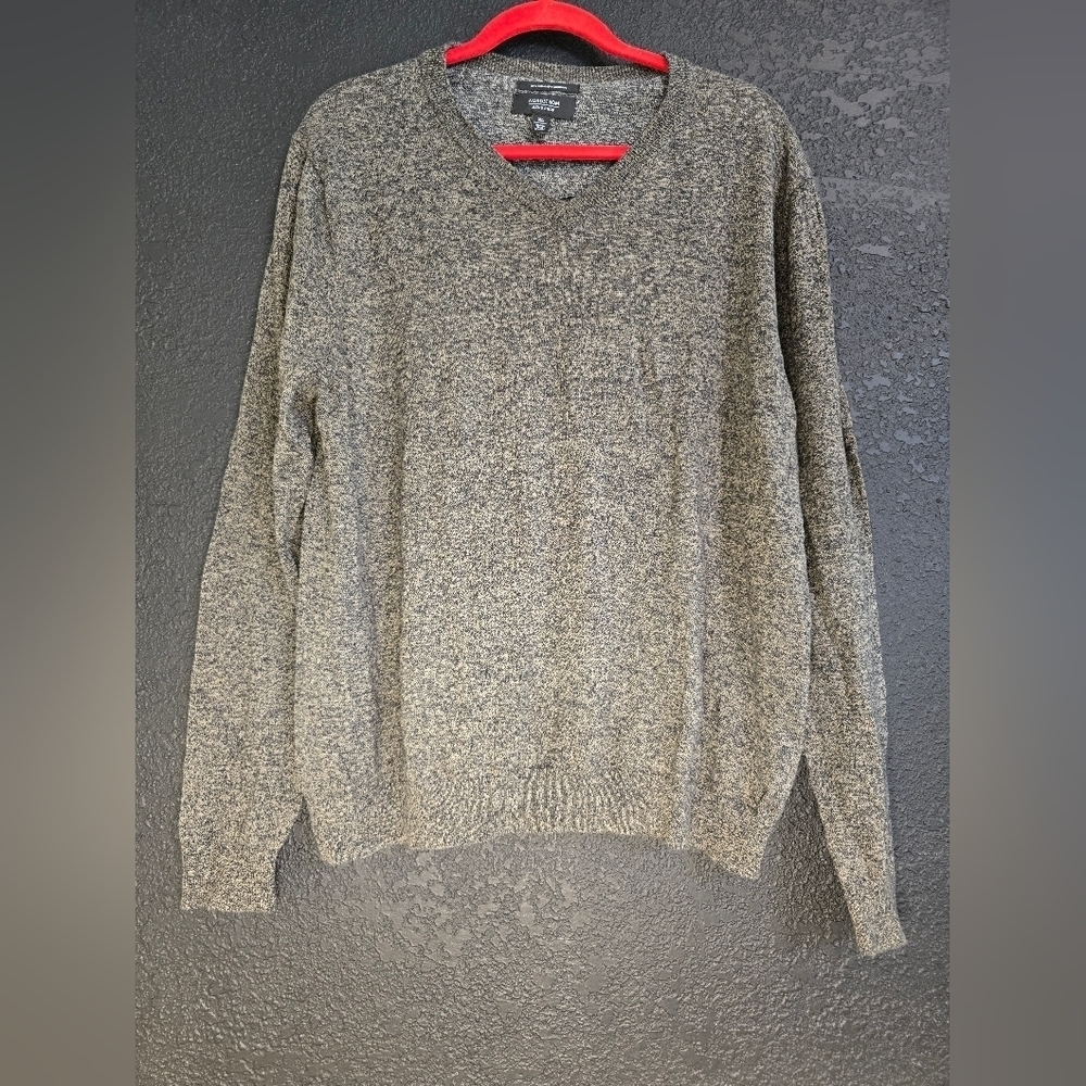 NORDSTROM MENS SUETERS 95% COTTON 5% CASHMERE SIZE XL COLOR GRAY